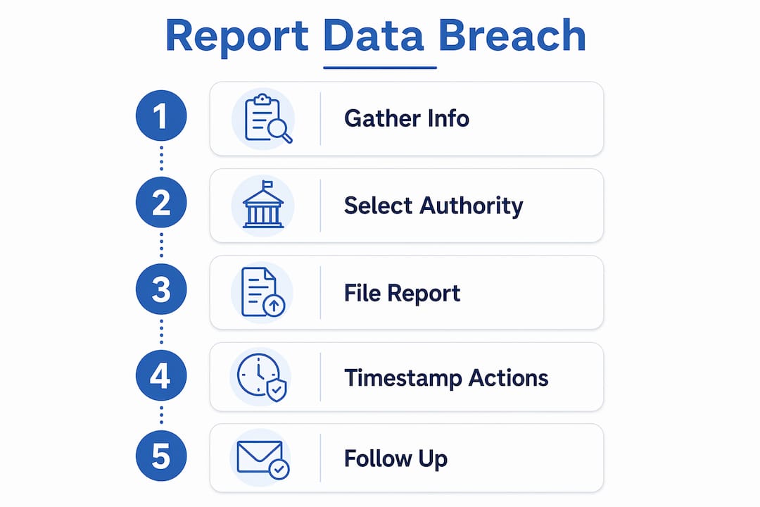 Infographic steps to report data breach