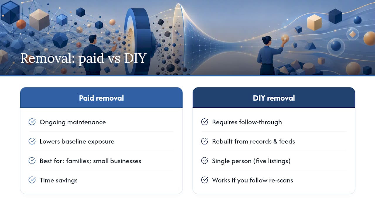 The gap between what removal promises and what it delivers — overview diagram