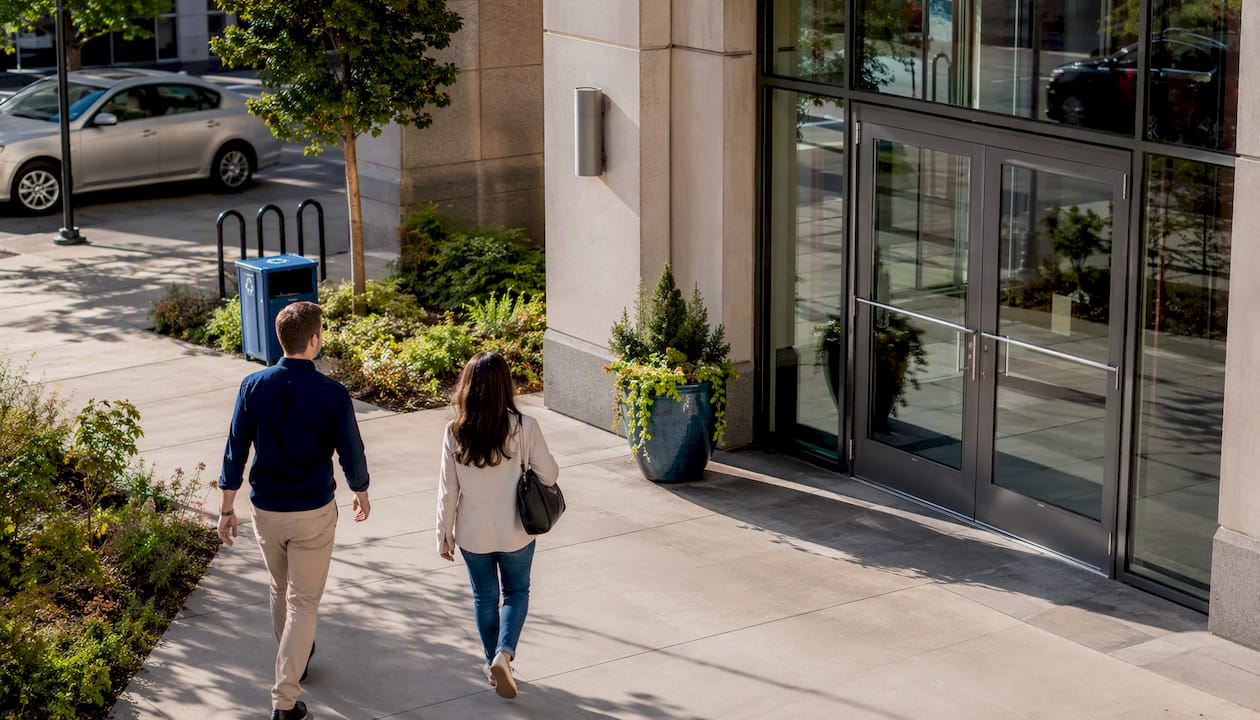 County clerk office entrance exterior