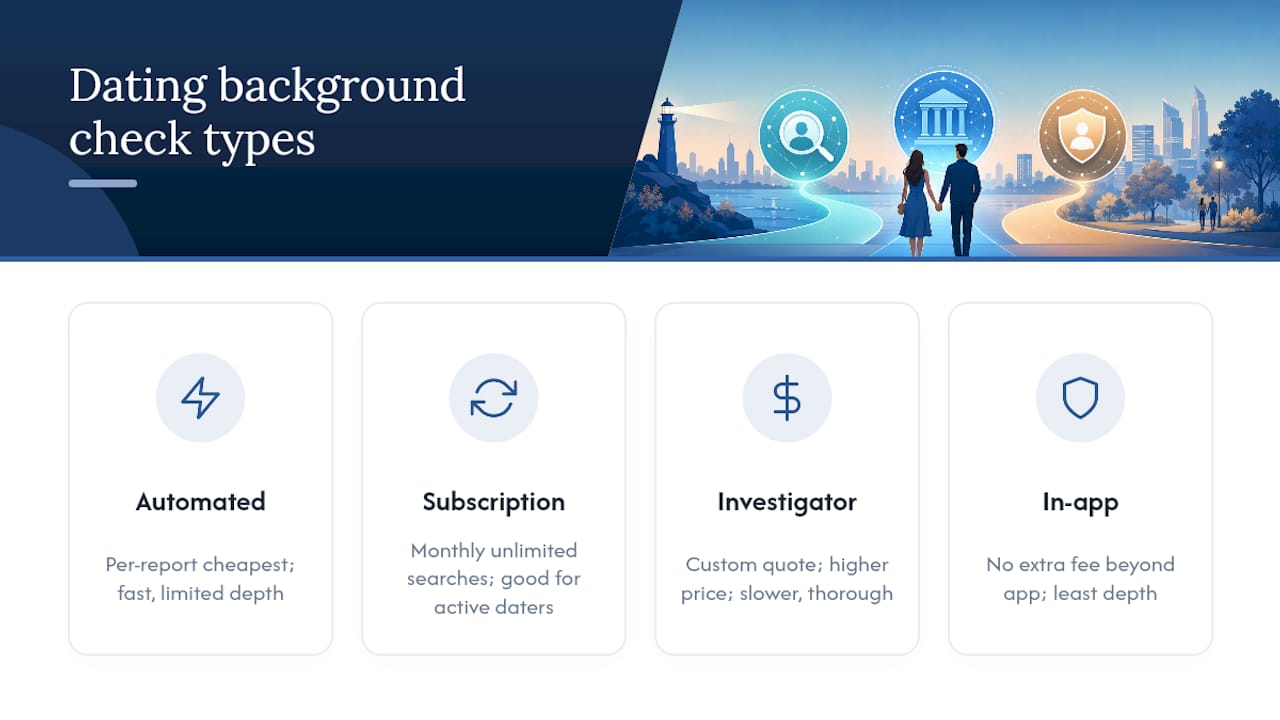 Comparison chart of background check costs