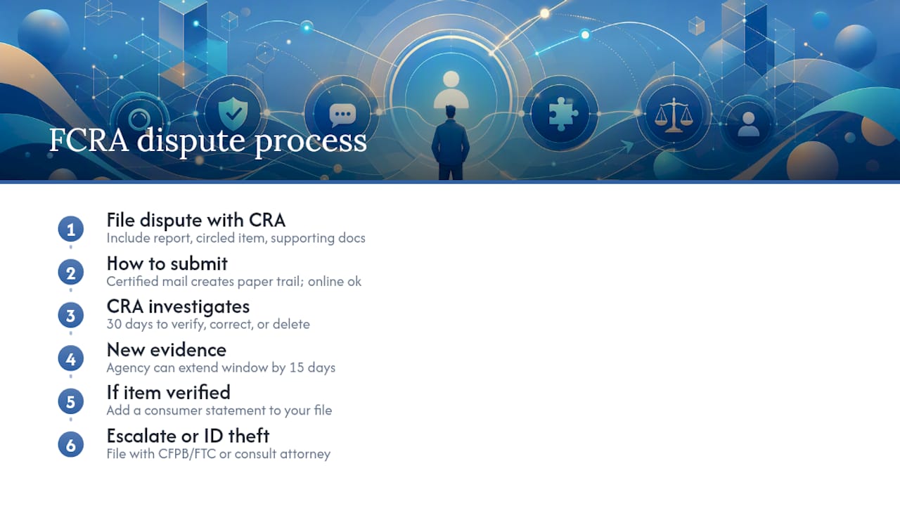 Fixing Errors: The FCRA Dispute Process Explained — overview diagram