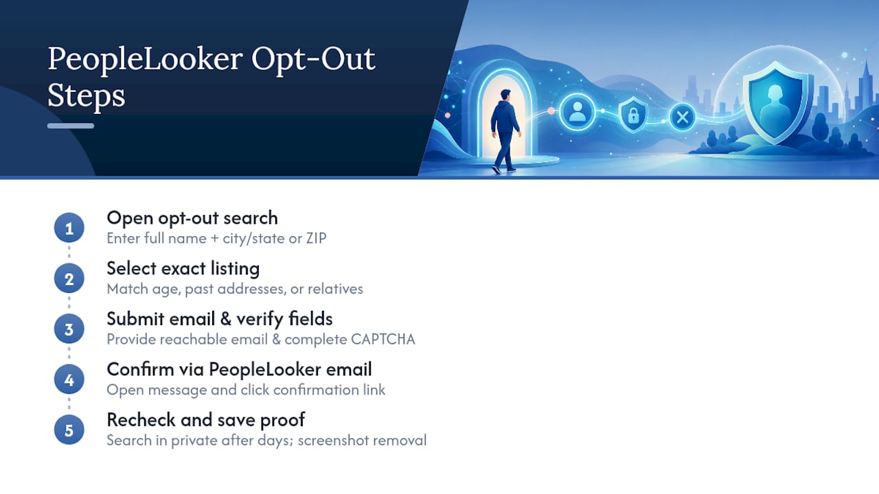 Five-step personal data removal workflow