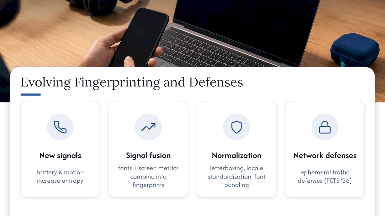 Recent Developments and Evolving Fingerprinting Methods — overview diagram