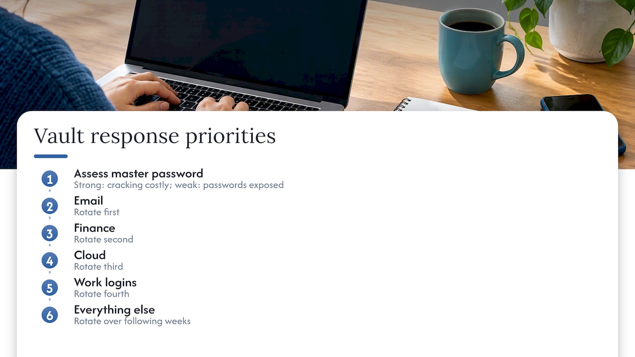 Master password risk and account rotation order