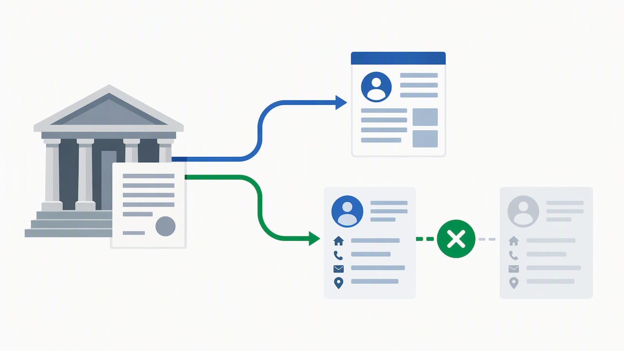 Court records remain while broker listings are removed