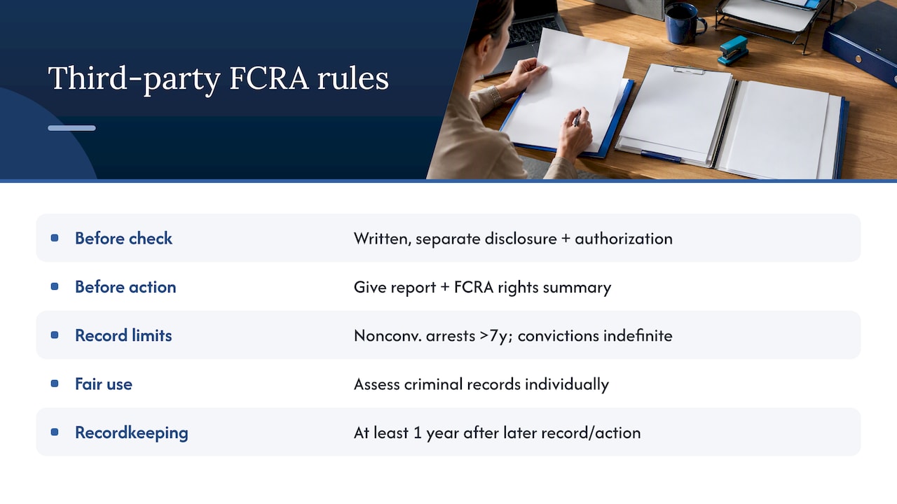 FCRA rules when an outside company runs the check — overview diagram